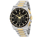 Maserati Reloj Hombre Velocita 43mm Chro Black Dial Yg+ss Br Acero 10 Atm