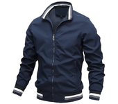New Men's Stand Collar Zipper Jacket Casual Outdoor Waterproof Sweatwear Jogging Bomber Coat Windbreaker Jacket for Men