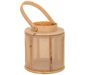 WANDERLUST DECO Farol de madera y bambú marrón d11x17h cm