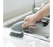 Cleaning Brush Kitchen Accessories Cleaning Supplies Dish Supplies Kitchen Brush Kitchen Brush Kitchen Supplies Soap Dispenser Soap Dispenser Handle lo Gray