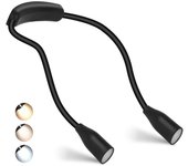 Lámpara De Lectura LED With Cuello Flexible 360 ° Recargable Por USB Luz De Noche Para Estudio Lectura Incluye Batería Recargable
