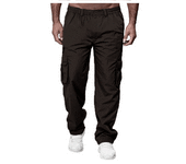 Casual Multi-Pocket Loose Straight Workwear Pants Outdoor Pants Fitness Pants