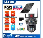 LLSEE V380,Wireless WIFI solar closed-circuit television,CCTV,4G SIM solar camera,4K dual lens,outdoor security network camera