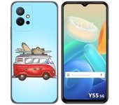 Funda Silicona para Vivo Y55 5G diseño Furgoneta Dibujos