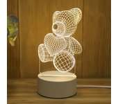 3D Acrylic Light USB LED Night Light Neon Light Christmas Cartoon Children's Couple Decoration Home Bedroom Life Decoration Wedd