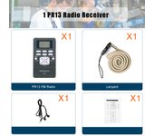 RRETEKESS PR13 Radio Receiver FM Stereo Portable Radio DSP Mini Digital Clock Receiver For Tour Guiding Church Meeting Training
