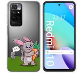 Funda Silicona Transparente para Xiaomi Redmi 10 (2021/2022) diseño Conejo Dibujos