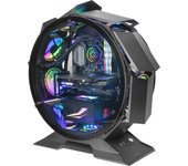 Mars Gaming MCORB Negro Caja PC Gaming Micro-ATX XL Diseño Circular Custom Doble Cristal Templado