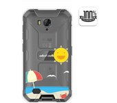 Tumundosmartphone Funda Gel Transparente para Ulefone Armor X6 diseño Playa Dibujos