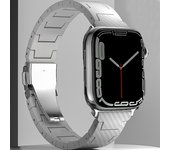 Carbon Fiber Pattern PC Band for Apple Watch Series 7 8 45mm 41mm 40mm 44mm Bracelet for Iwatch Series SE 6 5 4 3 42mm 38 49mm