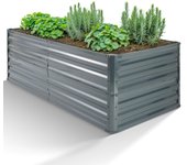 AREBOS Cama elevada de metal 240 x 90 x 45cm Cama de plantación cama de verduras