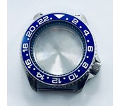 High Quality 42mm Silver Watch Case Black Blue Green Orange Ring Ceramic Bezel Fit NH34 NH35 NH36 NH38 NH70 NH72 Movement