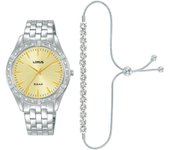 Lorus Reloj Mujer Mujer Reloj Y Pulsera Dorado Acero 5 Atm