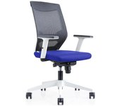 Rocada | Silla de Oficina Ergonómica con Regulación Lumbar | Ruedas, Reclinable y Cómoda | Tapizada con Malla y Tela Ignífuga