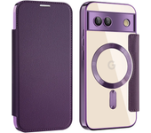 Luxury TPU Flip Card Holder Leather Phone Case for Google Pixel 9 Pro 9 Pro XL 8A 7A for MagSafe Magnetic Wireless Charge Cover