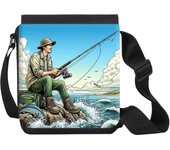 MERCHANDMANIA BANDOLERA PEQUEÑA deporte pesca pescador agua peces playa bolso bandoleer