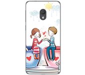 Tumundosmartphone Funda Gel Tpu para Alcatel 1C 2019 diseño Café Dibujos