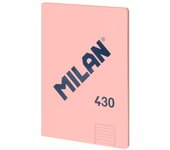 MILAN 430 - Libreta A4 Encolada. Papel Cuadriculado 48 Hojas 95gr Rosa