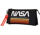 NASA Black FAN Triple Pencil Case, Black