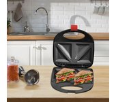 Máquina Eléctrica para hacer sándwiches, Mini Parrilla para Pan, Waffle, tortitas, Caldera de doble cara, sardén antiadherente de Hierro, Horno para pasteles, 750W