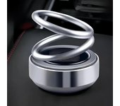 1PCS Portable Kinetic  Car Air Freshener Solar Powered Double Ring Rotating Air Cleaner Perfume Fragrance Diffuser