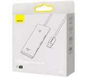 Baseus hub lite series adapter (usb-a to 4xusb-a 3.0 5gb/s) black (wkqx030101)