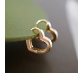 Huitan Heart Hoop Earrings Silver Color/Gold Color Metal Love Earrings Minimalist Fancy Girl Gift Fashion Jewelry for Women 2022