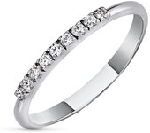 Inmaculada Romero Sortija Oro Blanco 18k Mujer Cabeza Circonitas - Elegante y Sofisticada