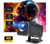 Projetor para Casa, Mini Projeto, Cinema Imersivo, Exterior,Casa, HY320, Rotação de 180 ", Dual WiFi6, BT5.0, 400ANSI, 1080P, 4K