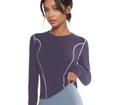 FREES COPES Camisetas Sedosas con Mangas para Mujer - Elásticas y de Secado Rápido - Ideal para Deportes y Yoga