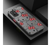 Cartoon Anime Cat Hello Kitty For OPPO A55 A54S A53S A52 A33 A32 A31 A16S A16K A15S A11S A9 A5 Frosted Translucent Phone Case