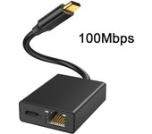 USB Network Card Ethernet Adapter for Chromecast Google TV Type-C to RJ45 Network for Smartphones Tablets Android Device