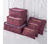 Juego de Bolsas de Almacenamiento de Viaje de 6 Piezas - Organizador de Ropa para Maletas