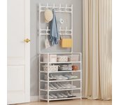 Five Layer Shoe Rack Simple Shoe Rack Integrated Storage Rack Household Shoe Rack Multifunctional Clothes Rack Coat Rack