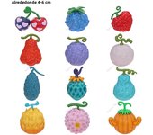 12pcs/set One Piece Devil Fruit Figure Boa Hancock Love-Love Robin Flower-Flower Fish-Fish Fruit·Model: Azure Dragon Model Toys