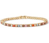 Tenis pulsera | Boho Cubic Zirconia pulsera para las mujeres | Tamaño 6,5-7,5 pulgadas Gold Amarillo 6,5 pulgadas