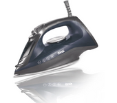 Plancha vaporde 2200 W, golpe de vapor, suela acero inoxidable antiarañazos, función antigeoteo, ajuste manual, asa ergonómica, punta precisión