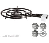 VAELLO Quemador de gas butano/propano Ø60cm 3 fuegos Acero Negro - 74186 Quemadores Cocina / Barbacoas Cocinas Jardin