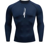 Printed Men's Athletic Compression Shirts Athletic Quick Dry Breathable Rash Guard Athletic Tight Workout Tops Summer Men