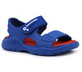 Sandalias playa BIOMECANICS 232290 con velcro en 4 colores; azul, fucsia, marino y aguamarina.