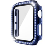 Glass+Diamond Watch Case for Apple Watch Series 8 7 6 SE 5 4 321 Screen Protector iWatch 45mm 41mm 44mm 40mm 42mm 38mm PC Cover