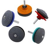 Afilador de cortacésped de 5 piezas, afilador de cuchillos universal para cortacésped, herramienta de afilado multifuncional para taladro eléctrico, herramienta Gring herramientas de jardín