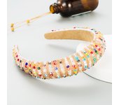 Handwoven Crystal Hair Bands From Europe And America, Women's Baroque Sponge Thickened Headband, Simple Hair Accessories