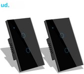 Tuya WiFi US Smart Switch Stair Switches Touch Sensor LED1/2/3Gang Lights Interruptor 2way Control Google Smart Home Glass Panel