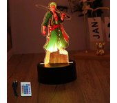 Actions Figure One Piece Luffy Zoro Anime Figures 3D Lamp PVC Action Collection Model Toys LED Night Light Kid Christmas Gift