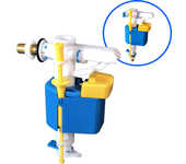 Hidrotecnoagua Grifo Flotador Dual WC Universal | Entrada Lateral e Inferior | Corte Instantáneo | Válvula de llenado WC