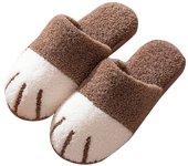 Sudadera Caliente Zapatillas Lindo Gato Pata en form fuzzy slip on Casa Zapatos invierno
