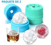 2 Pack Ice Cube Tray Diamond Ball Shape Ice Trays Food-grade Silicone Ice Cube Tray Round Ice Cube Mold For Whisky Cocktails New
