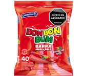 BARRAS MASTICABLES FRESA BON BON BUM BOLSA 40 UNDS FIESTA COLOMBINA