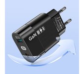 65W GaN PD Fast Charging USB Charger QC3.0 Type C EU/US Wall Adapter For iPhone 15 Xiaomi Samsung Portable Mobile Phone Charger